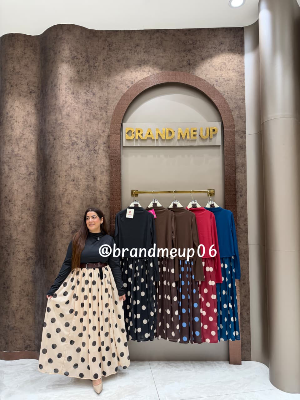 ‘RAW’ 3PCS POLKA SKIRT SET(SKU-305)