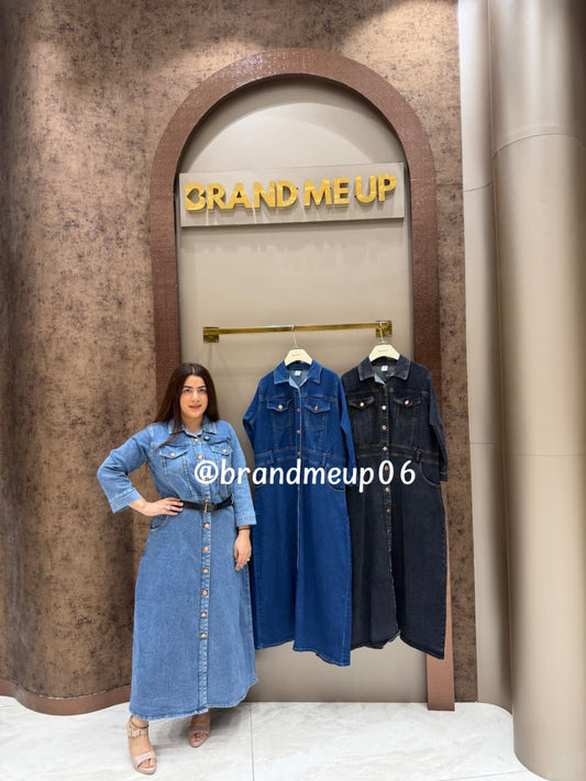 βSTARβ DENIM DRESS WITH BELT (SKU-345)