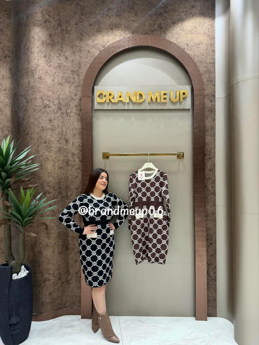 PRINTED WOOLEN DRESS (IMP-638)