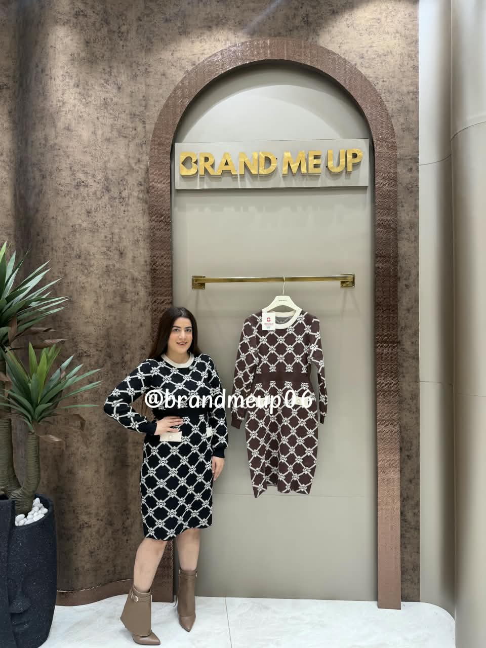 PRINTED WOOLEN DRESS (IMP-638)
