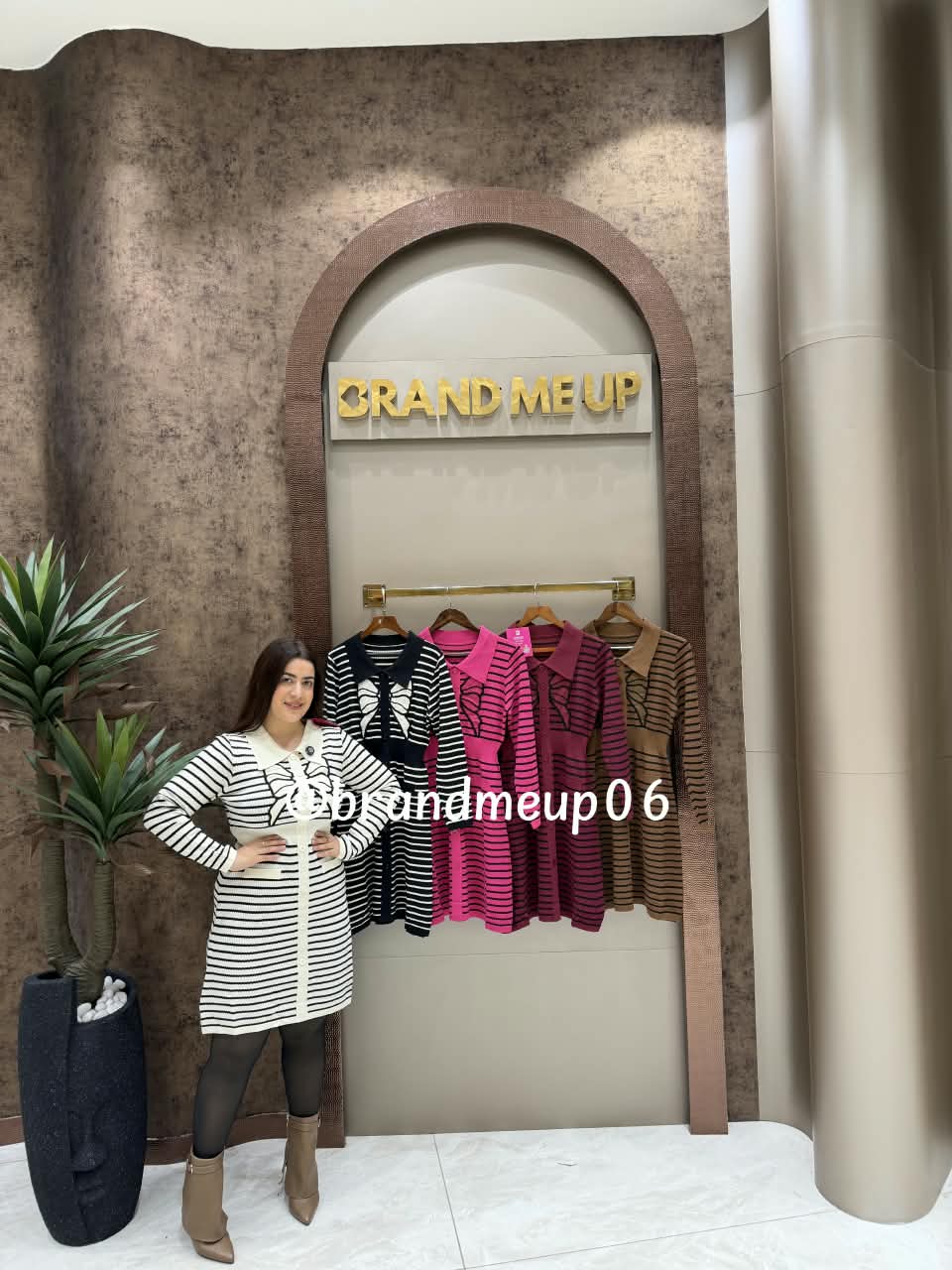 CUTE BOW KNIT DRESS (IMP-642)