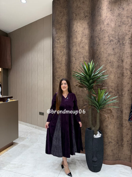 Velvet Dress With Belt (VELVET-1)