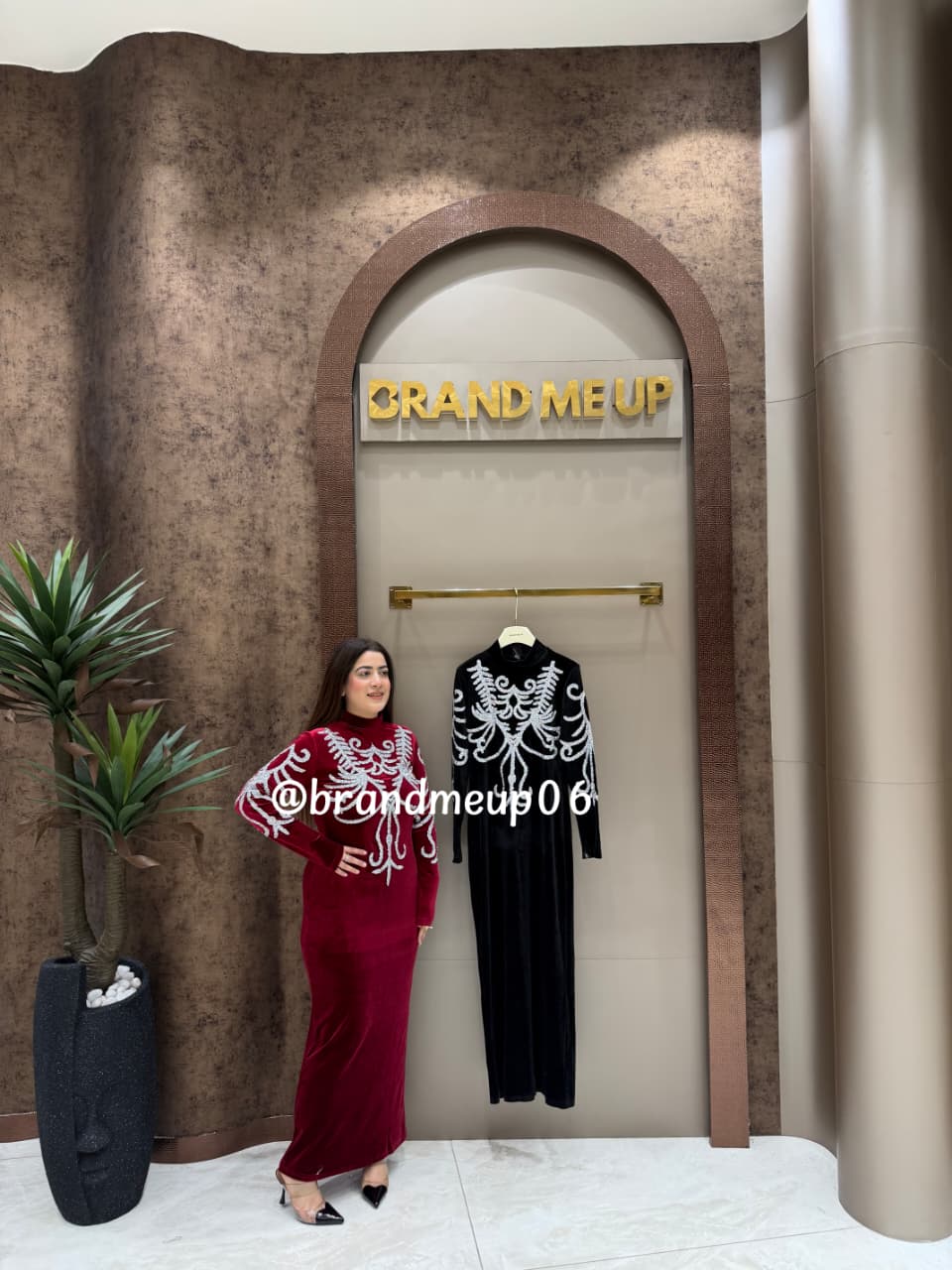 Partywear Velvet Dress (IMP-436)