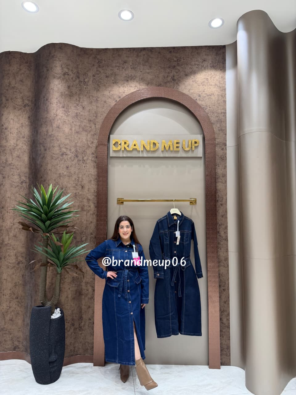 ‘RUMI’ DENIM DRESS WITH BELT (SKU-367) (CODE-2606)