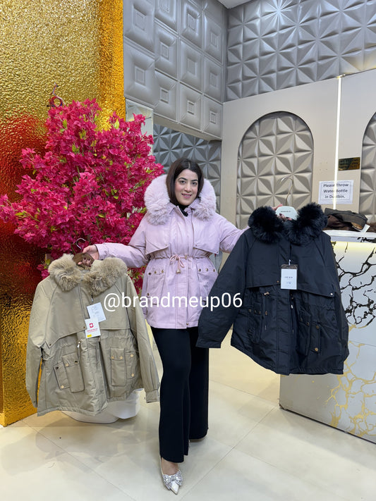 Jacket With Fur Hoodie with fleece Inside (IMP-383)