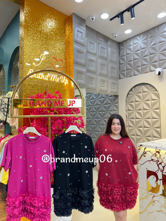 Imported partywear Dress With Pocket (PRM-597) FRILL