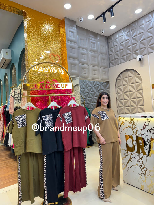 Stretchable Cheetah Imported Cord Set (PRM-608)