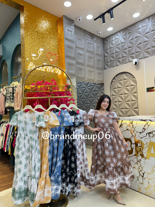 Cotton Printed Dress (DRESS-329)