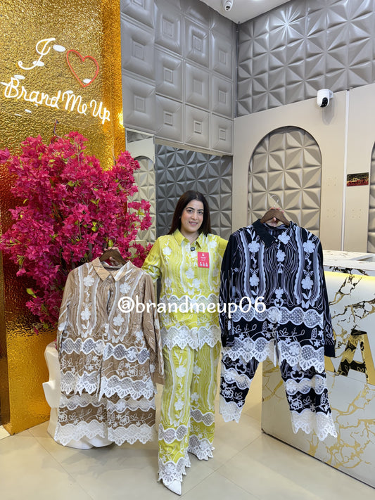 Imported Embroidery Cord With Lace Details (PRM-618)