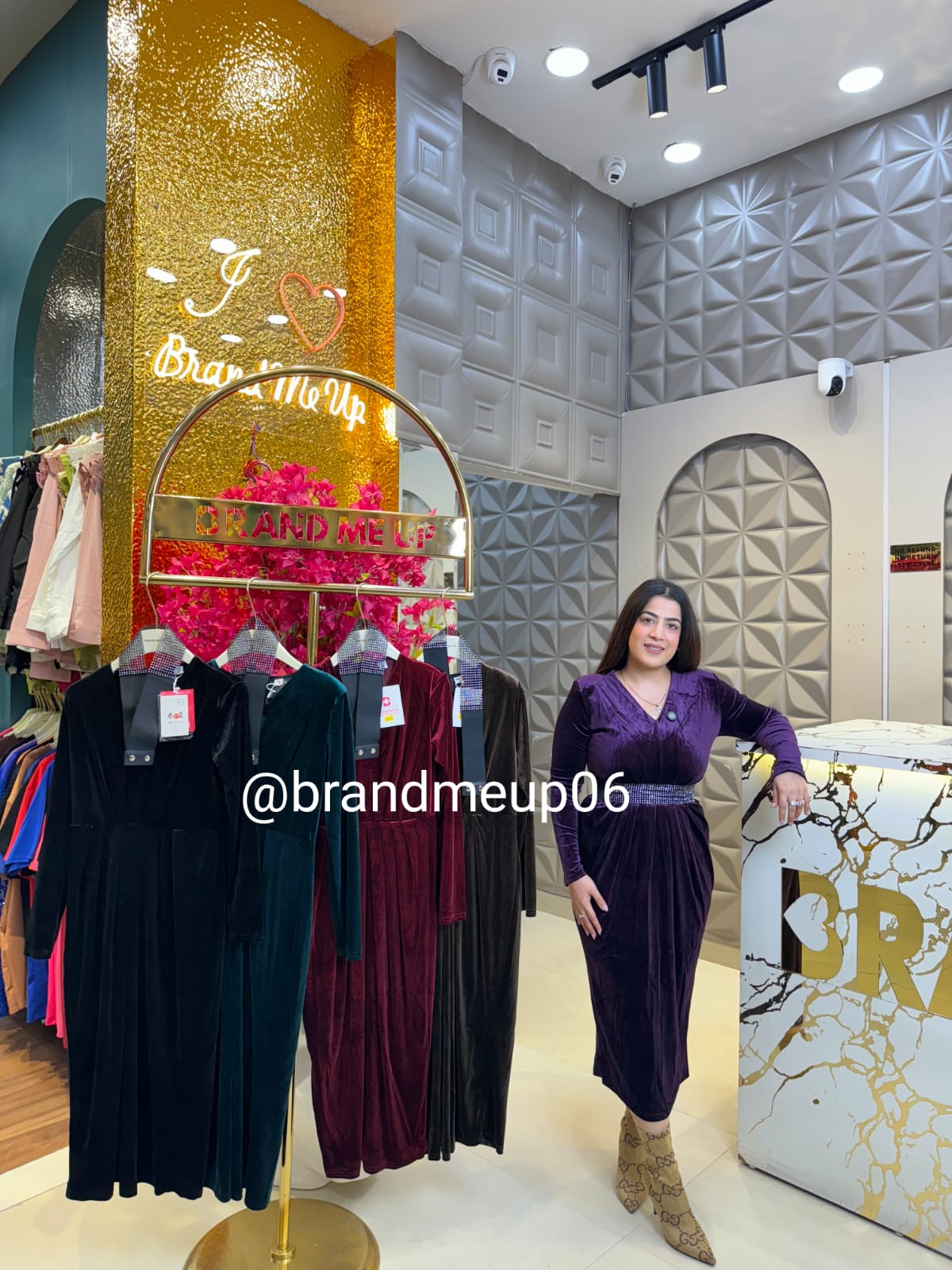 Velvet Dress With Belt (VELVET-9)