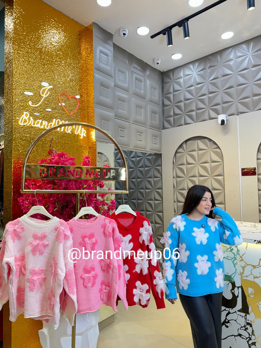 3D Flower Woolen Sweater (IMP-268)