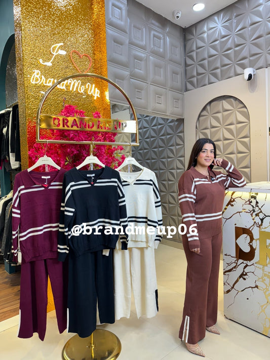 WOOLEN STRIPE CORD SET (IMP-498)