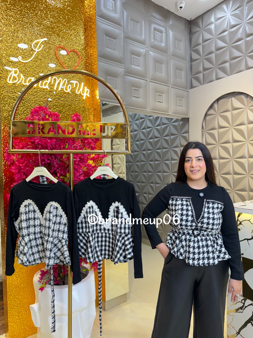 Tweed Top With Belt (IMP-462)