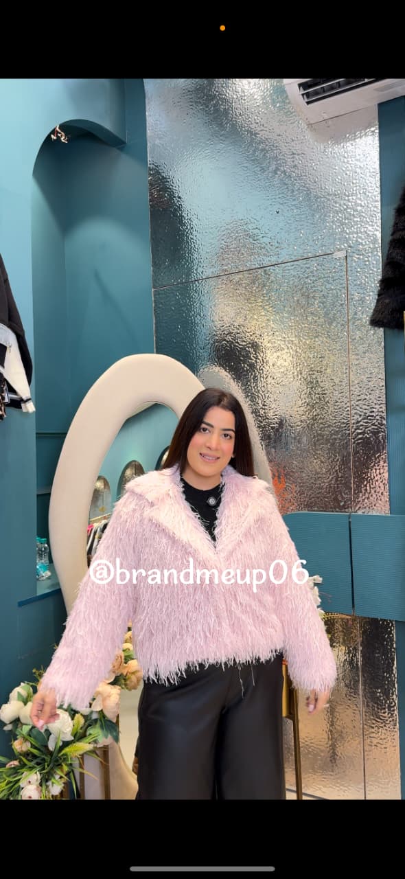 GLITTERY FUR JACKET (IMP-579)