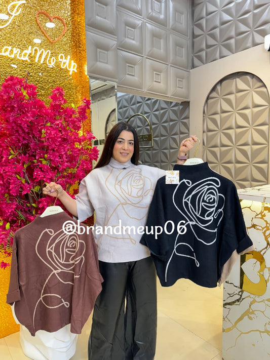 WOOLEN ROSE TOP (IMP-470)