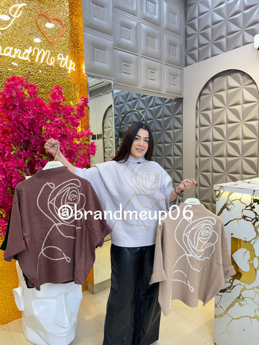 WOOLEN ROSE TOP (IMP-470)