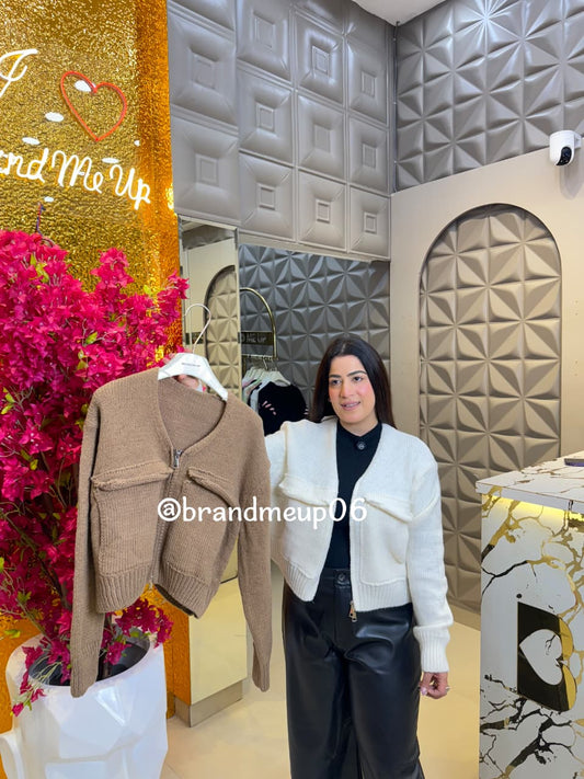 Zipper Plain Cardigan (IMP-300)