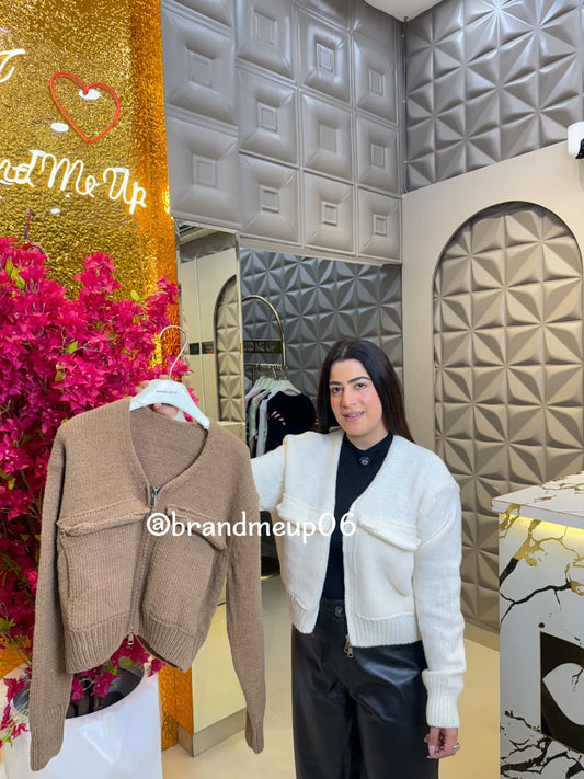 Zipper Plain Cardigan (IMP-300)