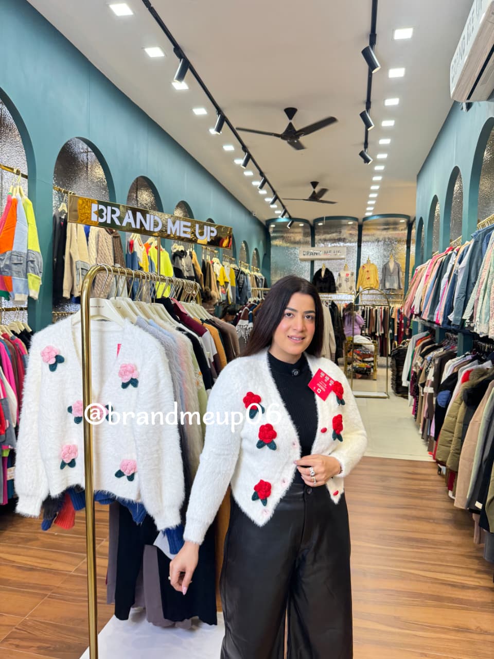 Woolen Cardigan With 3D flower (IMP-286)