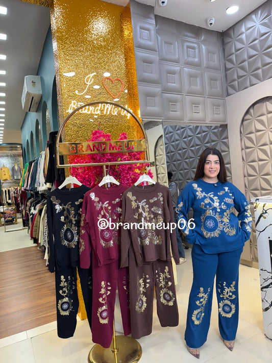 Woolen Party Cord With Sequence Work (IMP-233)