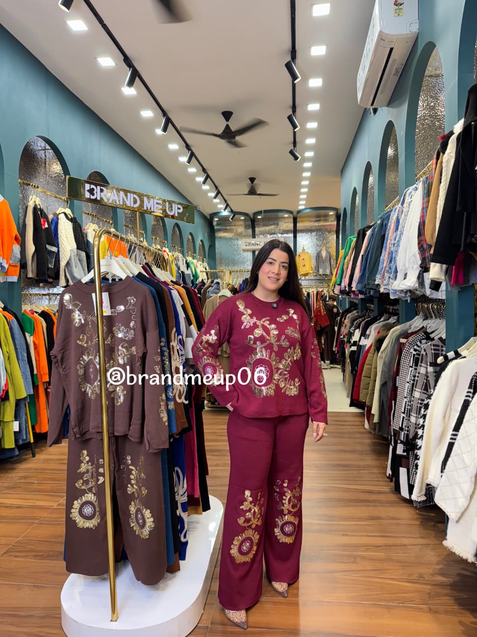 Woolen Party Cord With Sequence Work (IMP-233)