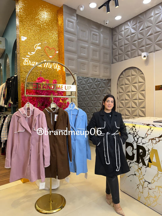 Woolen Long Coat With Belt (IMP-356)