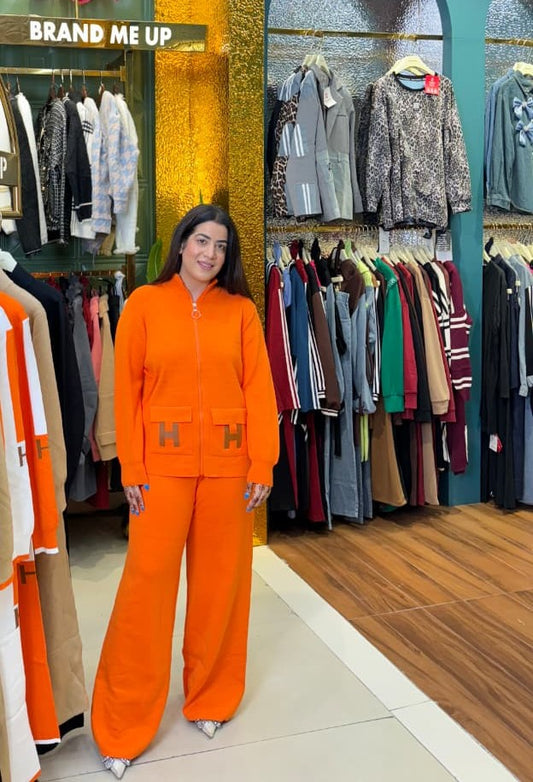 WOOLEN ZIPPER CORD SET (IMP-508)