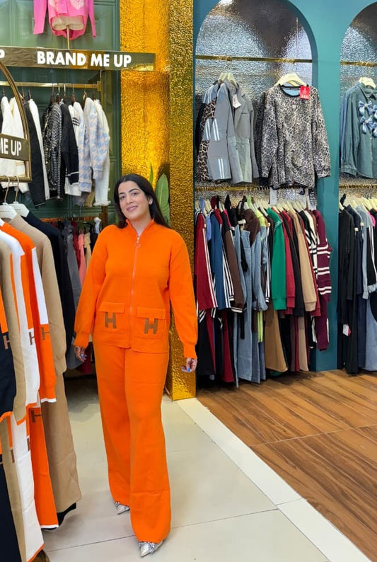 WOOLEN ZIPPER CORD SET (IMP-508)