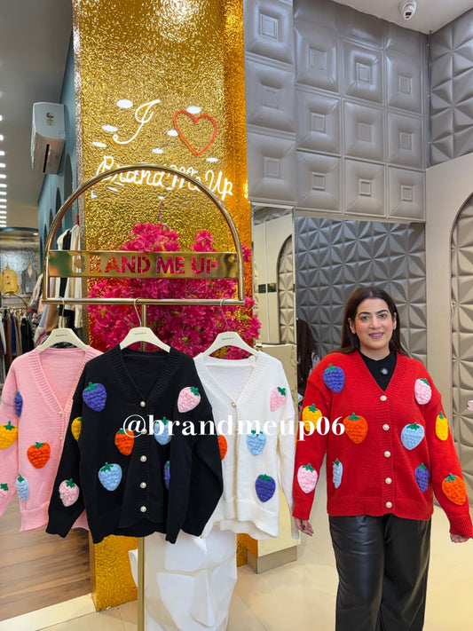 STRAWBERRY CARDIGAN (IMP-694) 5 BUTTONS