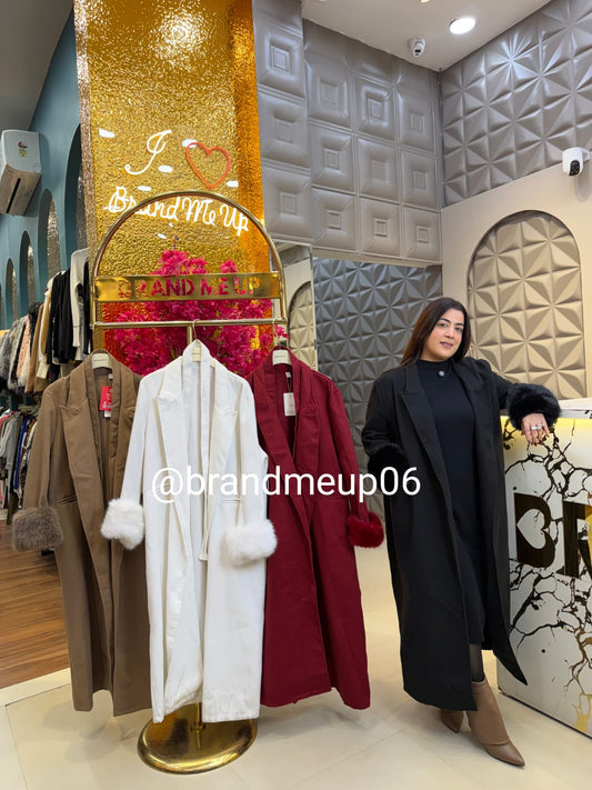 Overcoat With Fur On sleeves (IMP-442)