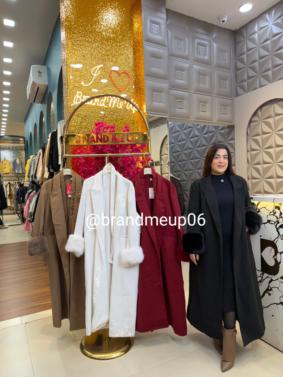 Overcoat With Fur On sleeves (IMP-442)