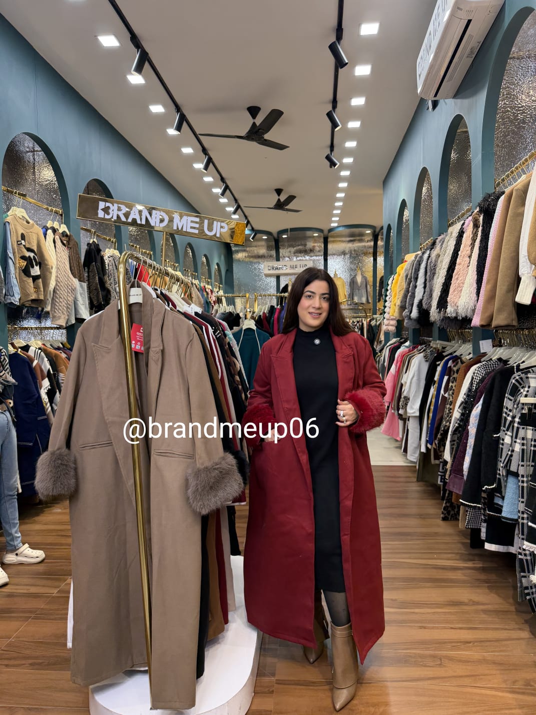 Overcoat With Fur On sleeves (IMP-442)