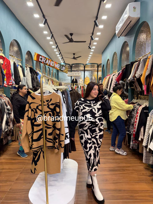 WOOLEN PRINTED SKIRT SET (IMP-619)