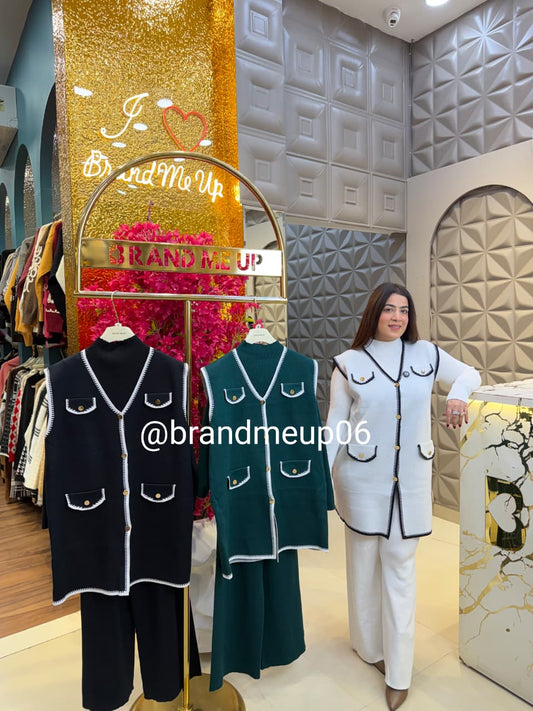 Woolen 3Pcs  Cord Set (IMP-399)