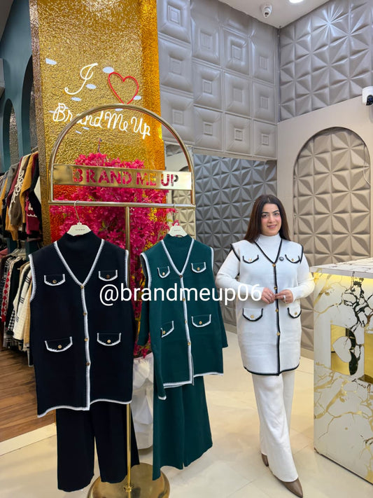 Woolen 3Pcs  Cord Set (IMP-399)