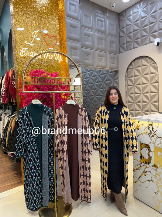 WOOLEN LONG DRESS WITH SHRUG AND BELT (IMP-614)