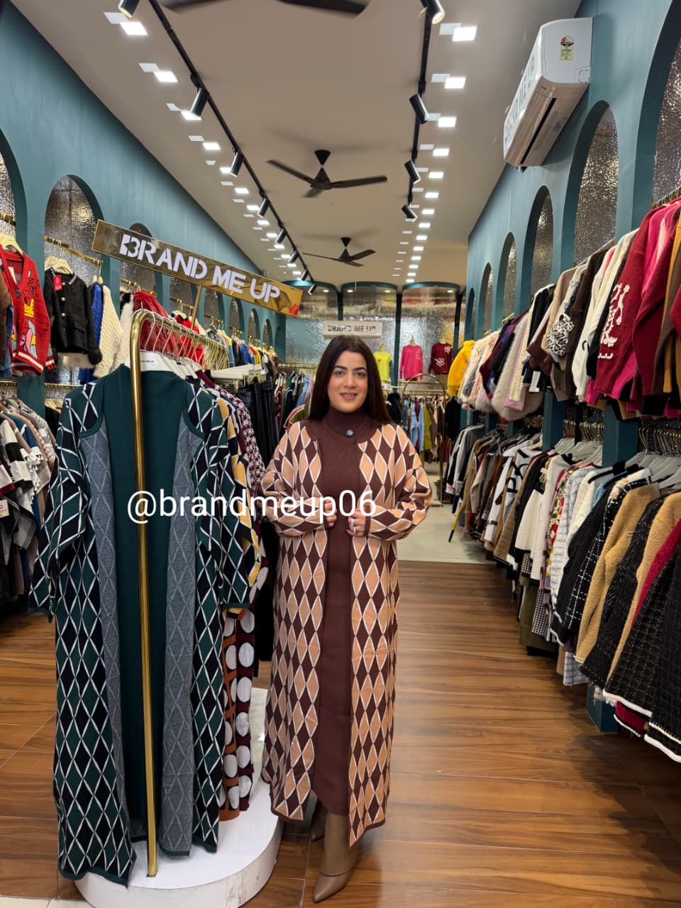 WOOLEN LONG DRESS WITH SHRUG AND BELT (IMP-614)