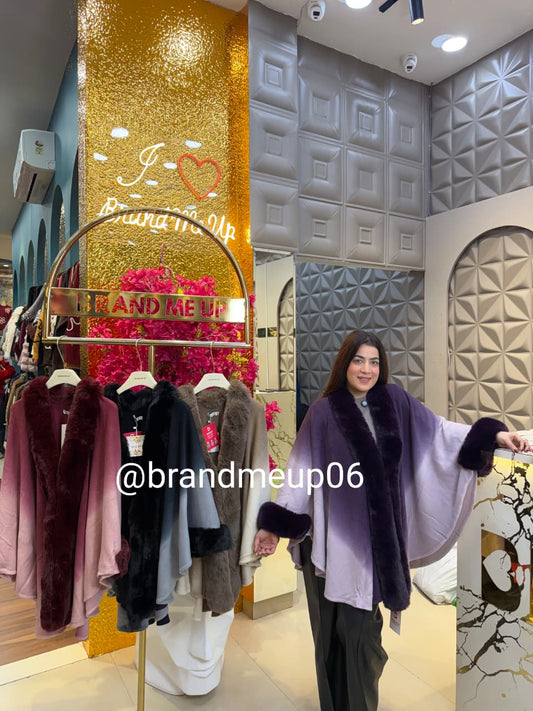 OMBRE PONCHU WITH FUR (CODE-063) (IMP-651)