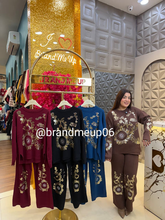 Woolen Party Cord With Sequence Work (IMP-233)