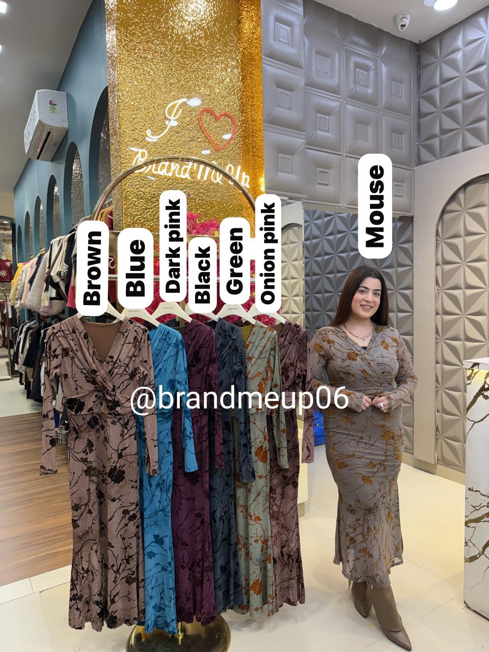 POWERNET V NECK DRESS WITH LINING (DRESS-344)