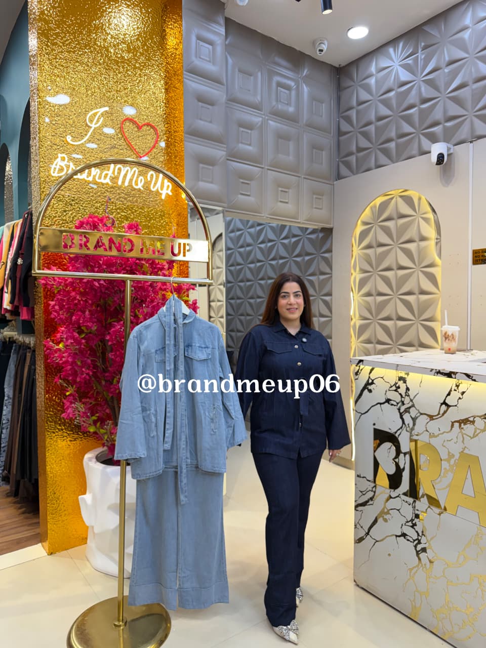 CLASSIC DENIM CORD SET WITH BELT (PRM-748)