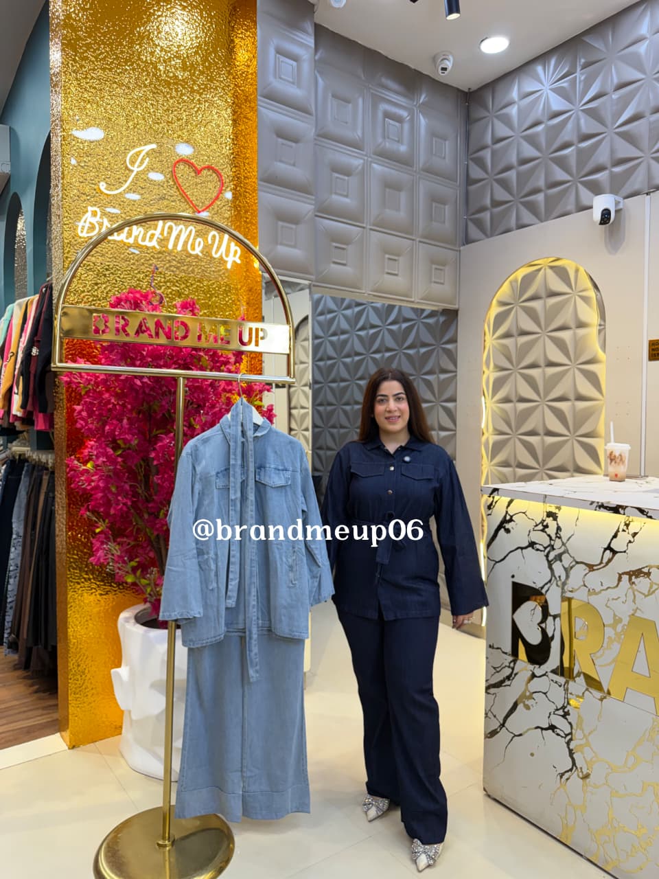 CLASSIC DENIM CORD SET WITH BELT (PRM-748)