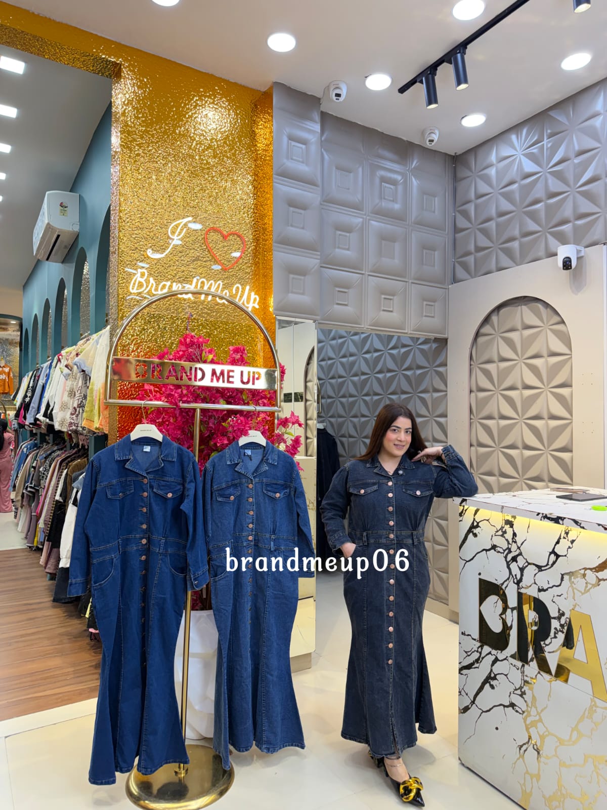 DENIM FISHCUT DRESS (PRM-850)