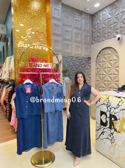 ‘LUMA’ 2PCS DENIM SKIRT SET (PRM-867)