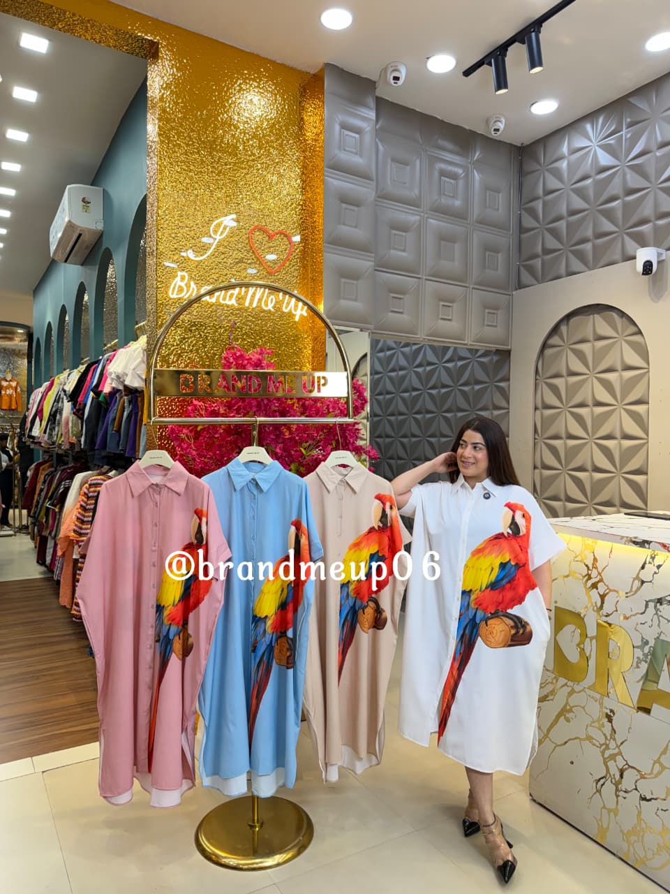 PARROT LONG DRESS (DRESS-349)