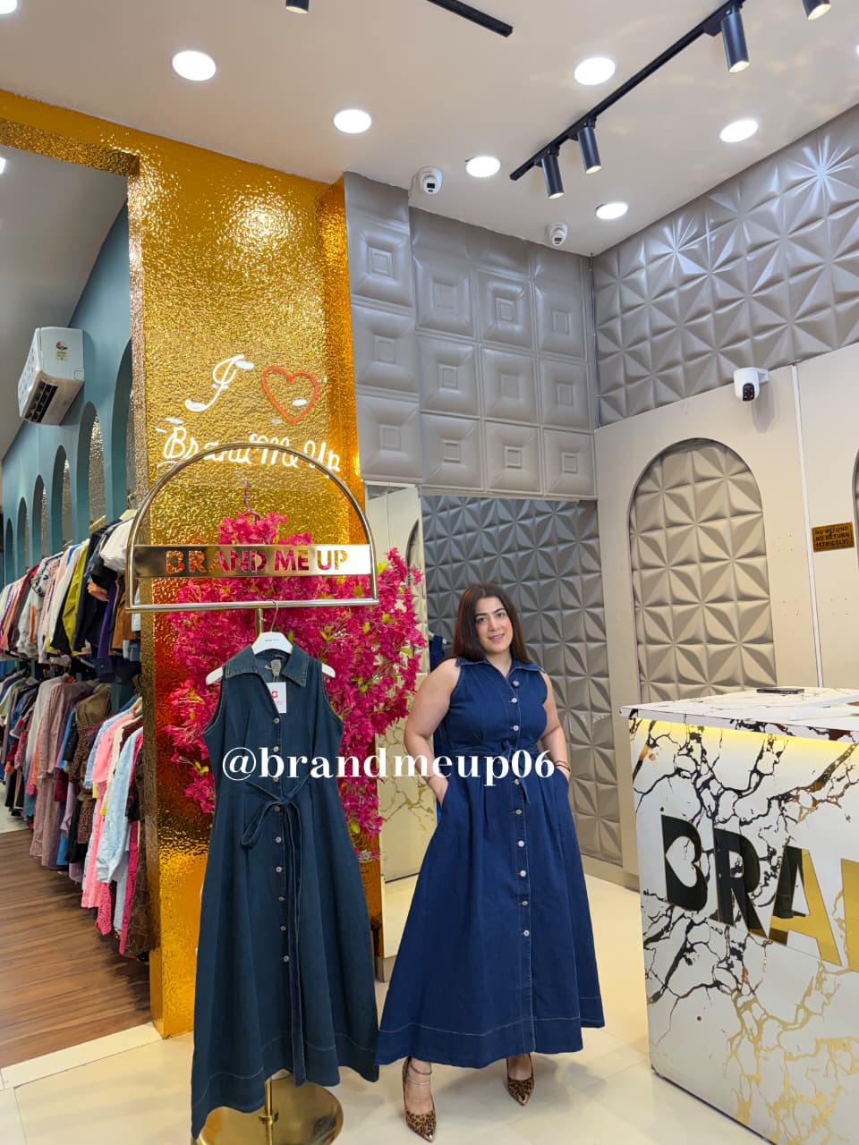 'AURA' DENIM DRESS (PRM-893) (CODE-2652)