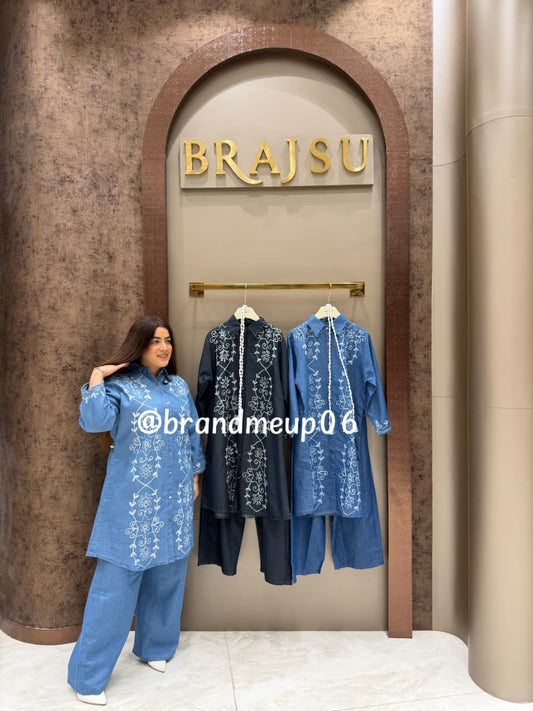 'DREAM' 2PCS DENIM EMBROIDERY CORD (PRM-877)