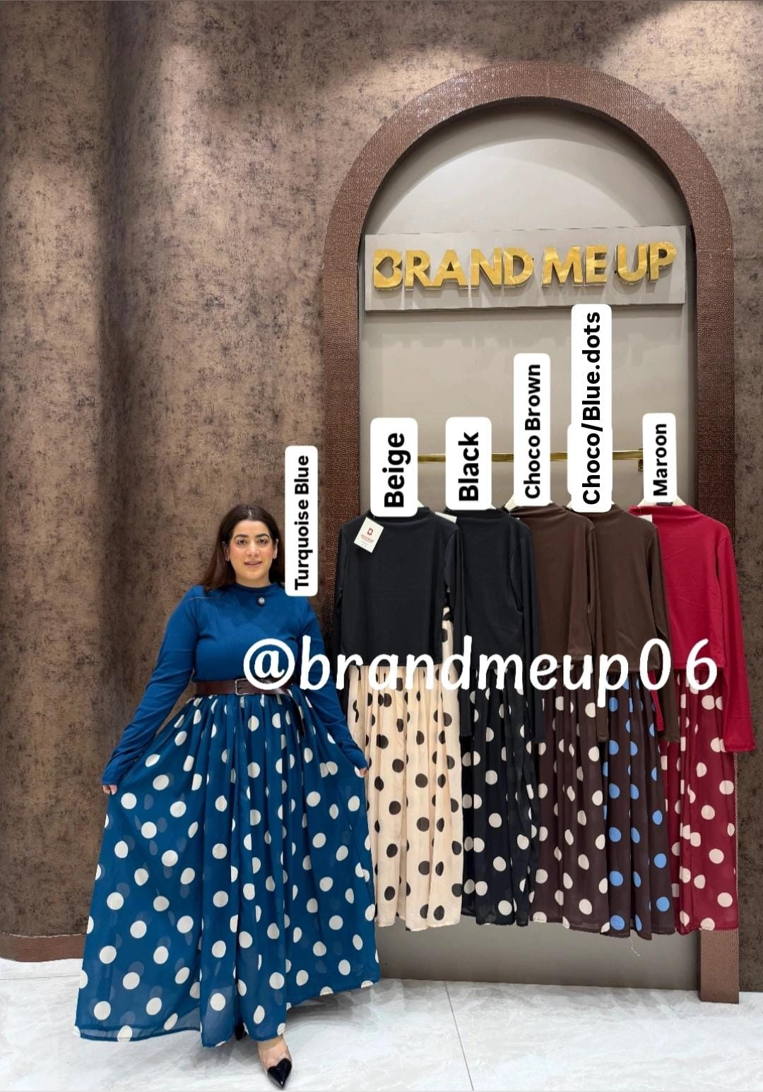 ‘RAW’ 3PCS POLKA SKIRT SET(SKU-305)
