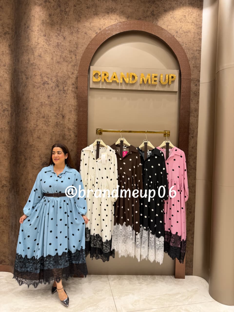 ‘PEAK’ POLKA DRESS WITH LACE (SKU-311)