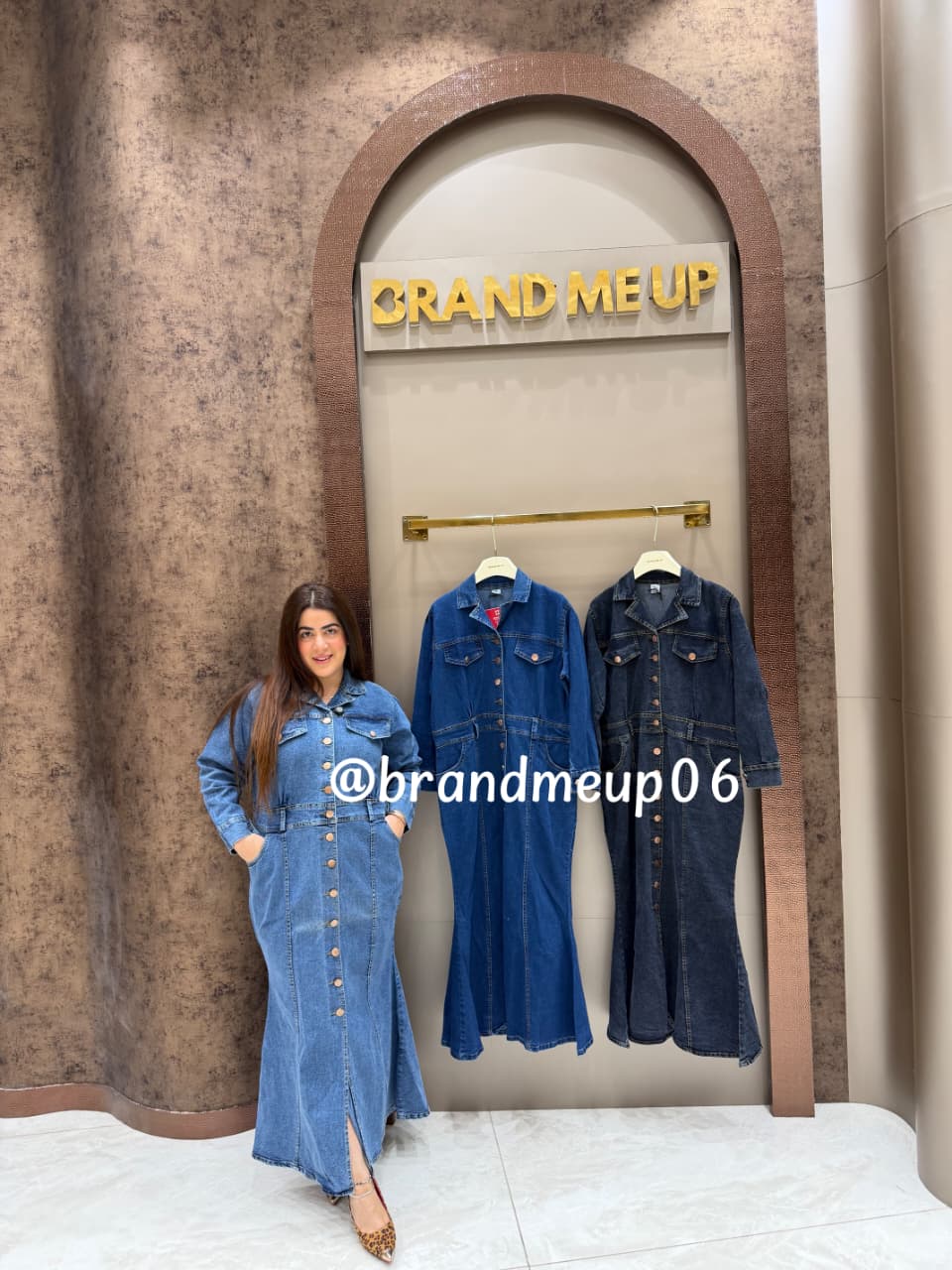 DENIM FISHCUT DRESS (PRM-850)